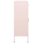 vidaXL Industrial Storage Cabinet - Robust Steel Construction, Pink, 2-Door, 2-Drawer, 40" Height