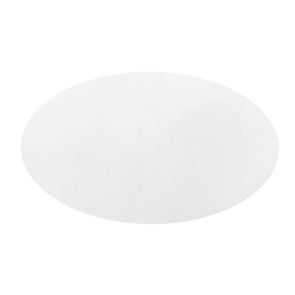 Modway Lippa 60" Oval-Shaped Mid-Century Modern Dining Table With White Wood Top And Gold Base