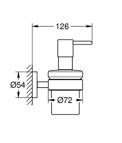 Grohe 40448001 Essentials Soap Dispenser With Holder, Starlight Chrome