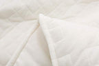 F.Y.Dreams Duvet Cover For Weighted Blanket 60X80 Inches With 8 Ties/Minky Square Quilted/Off-White