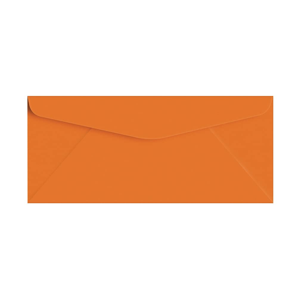 Orange Bright Color #10 Envelopes - Great For Mailing Letters, Business Memos, Invitations, Invoices, Bills | 4 1/8' X 9 1/2'