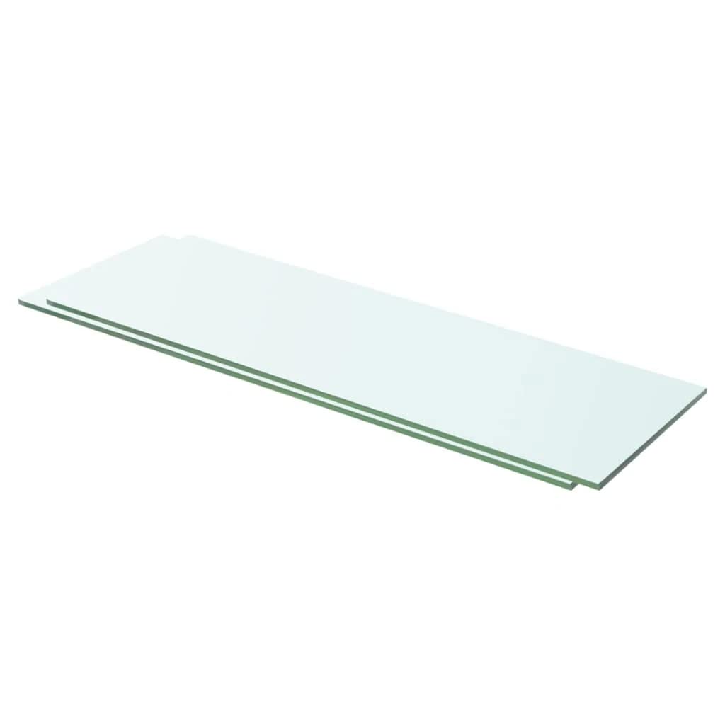vidaXL 1/2x Shelf Panel Glass Clear Sheet Plate Display Shelving Multi Sizes