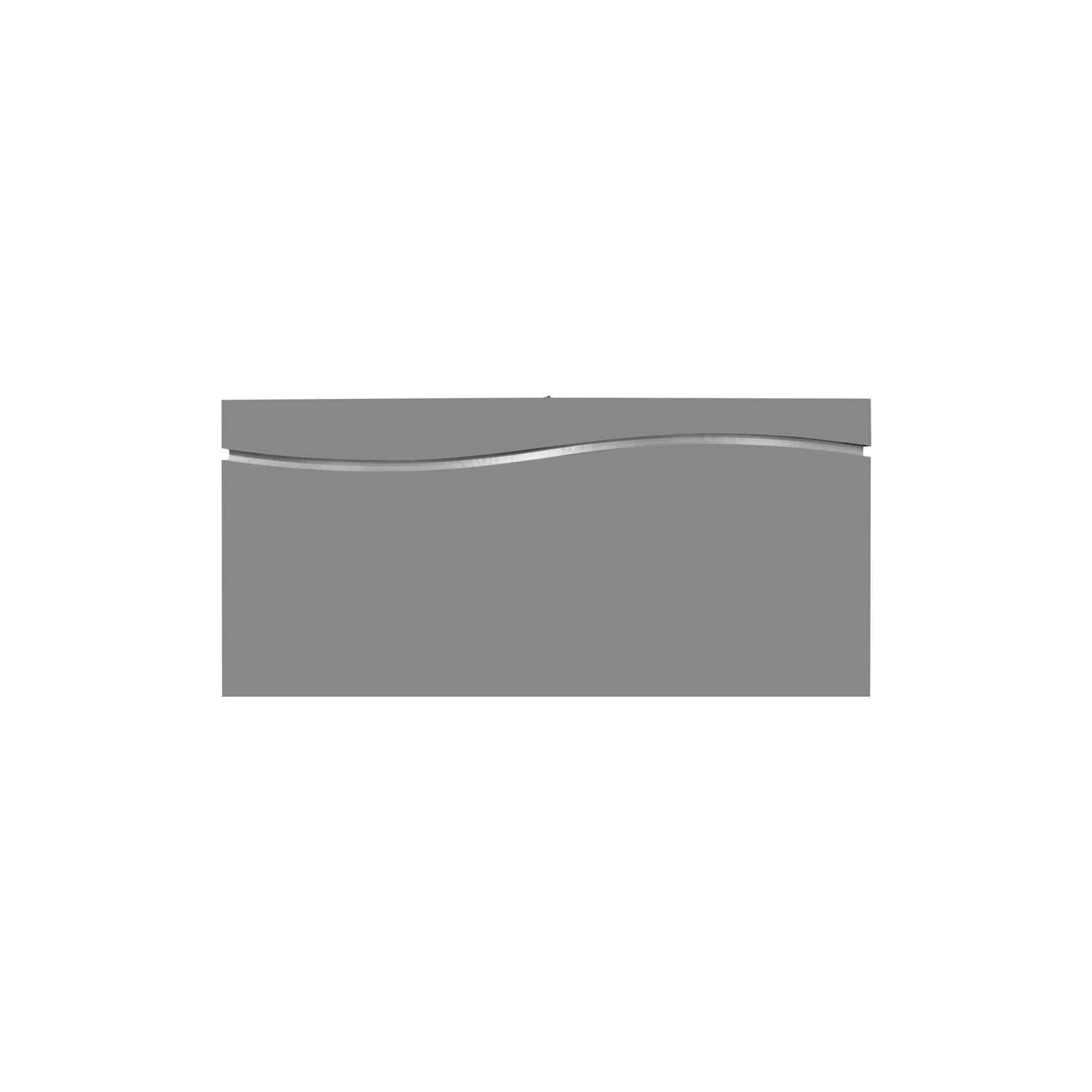 Best Master Furniture Leon Gray With Silver Base Platform Bed, Queen