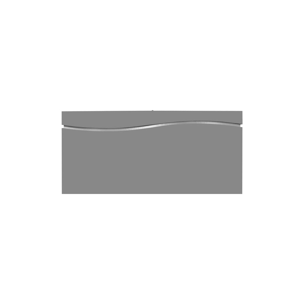 Best Master Furniture Leon Gray With Silver Base Platform Bed, Queen