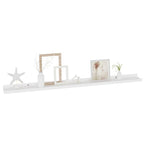 vidaXL White Floating Wall Shelves (4 pcs), MDF Construction, Easy Assembly, 39.4"x3.5"x1.2" - Versatile Storage Solution for Books, Collectables and More.