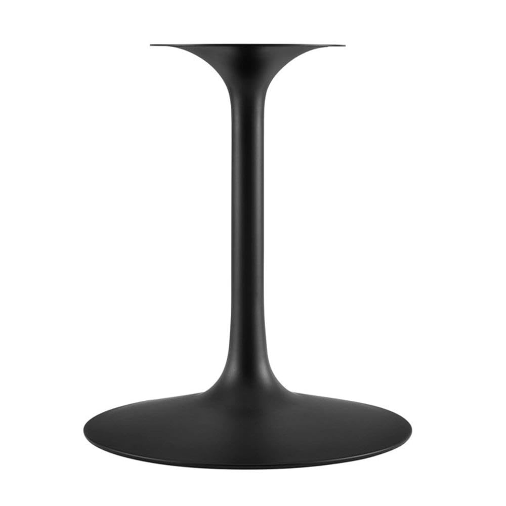 Modway Lippa 54" Oval-Shaped Mid-Century Modern Dining Table With Artificial Marble Top And Black Base