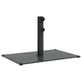 vidaXL Parasol Base - Fits Ø1.3/1.5"/1.9" Poles - 33.1 lb Rectangular - Steel - Dark Gray - 23.8"x16.1"x15"