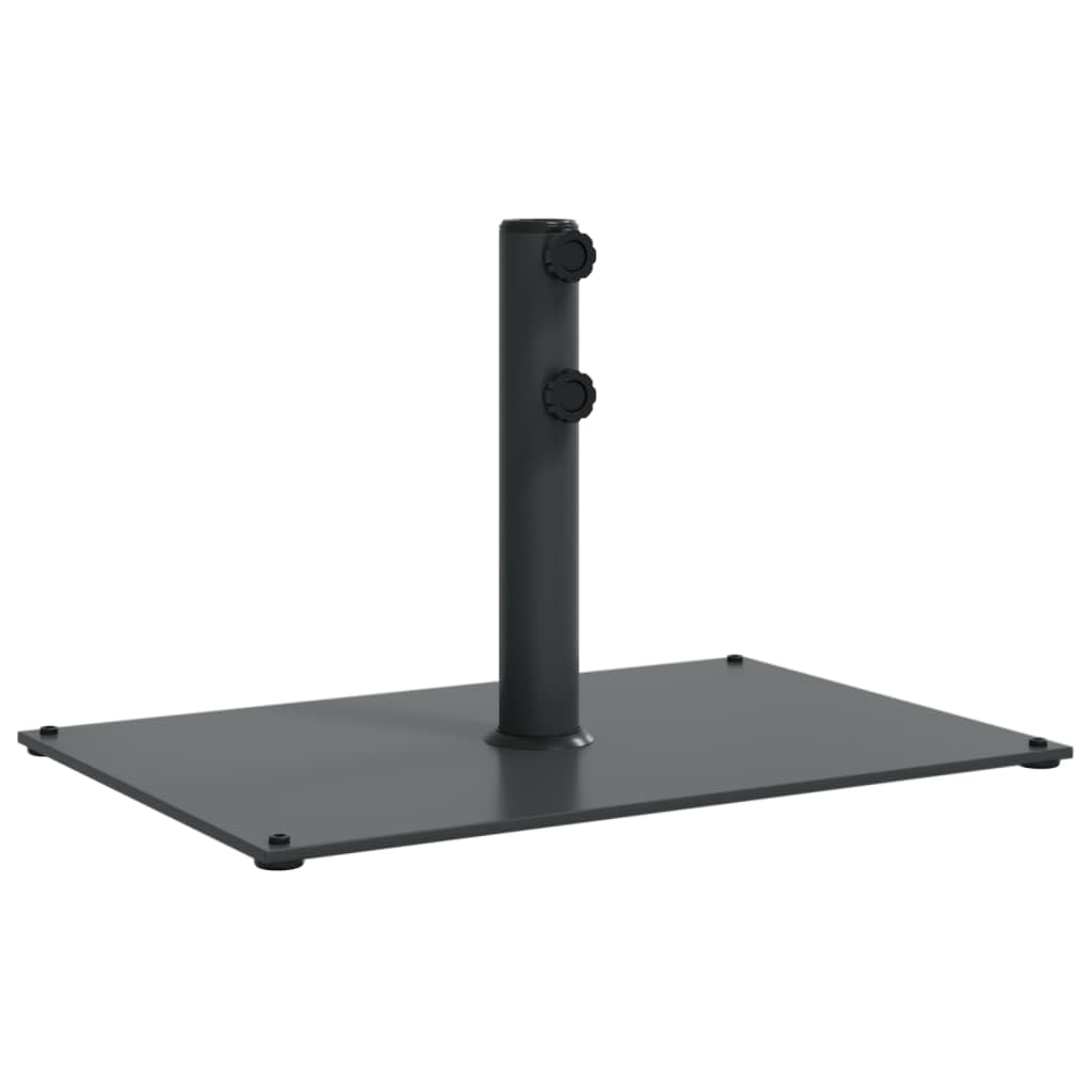 vidaXL Parasol Base - Fits Ø1.3/1.5"/1.9" Poles - 33.1 lb Rectangular - Steel - Dark Gray - 23.8"x16.1"x15"