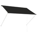 vidaXL Retractable Awning - Sturdy Steel Frame Awning for Terrace, Balcony, Garden - Weather and UV- Fabric with PA Coating - Ad