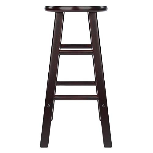 Ergode Wood Element Counter Stool Set | Oyster Gray | 2-Pc Set | Solid Wood | 220lbs Weight Capacity | Stable & Stylish | Multiple Finishes (92274-VV)