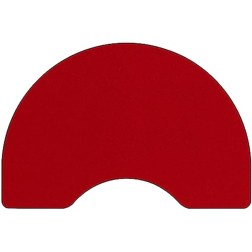 Flash Furniture 48''W x 72''L Kidney Red Thermal Laminate Activity Table - Standard Height Adjustable Legs