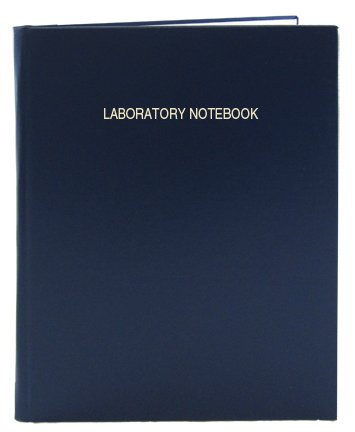 Bookfactory Lab Notebook/Laboratory Notebook - 240 Pages (.25' Grid Format), 8 7/8' X 11 1/4', Blue Cover, Section Sewn Hardb