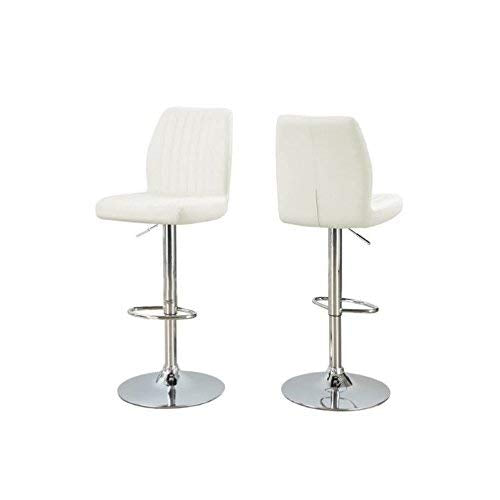 Monarch Specialties I 2 Piece Barstool with Metal Hydraulic Lift, White