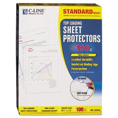 Wholesale Case Of 15 - C-Line Polypropylene Top-Loading Sheet Protectors-Top-Load Sheet Protct,Standard-Wt,Non-Glare,Ltr,100/Bx,