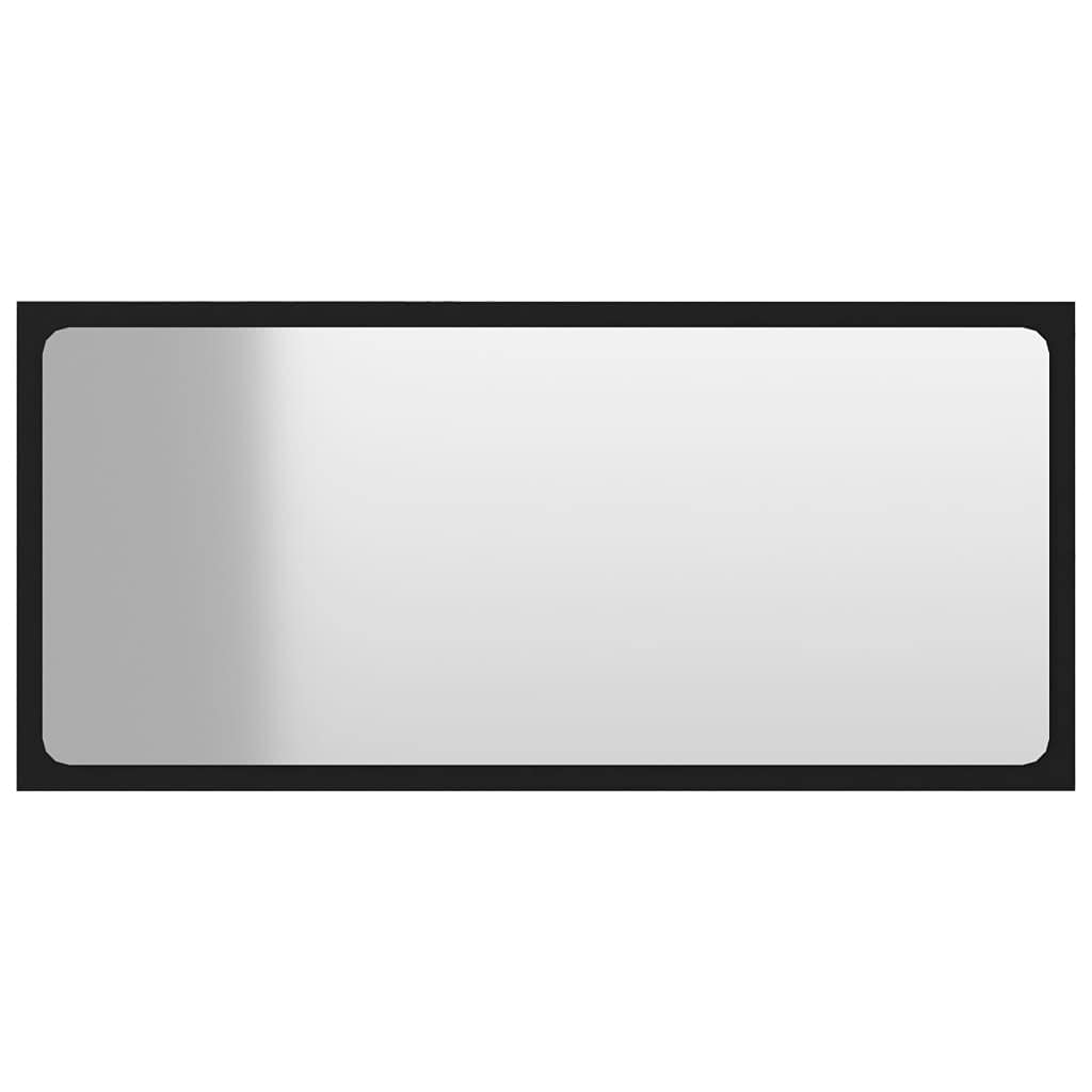 vidaXL White Bathroom Mirror, 31.5&quot;x0.6&quot;x14.6&quot;, Engineered Wood and Acrylic, Wall-Mountable, Easy to Clean, Contemporary Design