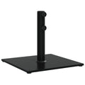 vidaXL Square Parasol Base - 37.5 lb, Black Steel - Fits Ø1.3/1.5"/1.9" Poles - 16.9"x16.9"x15" - Double Knob