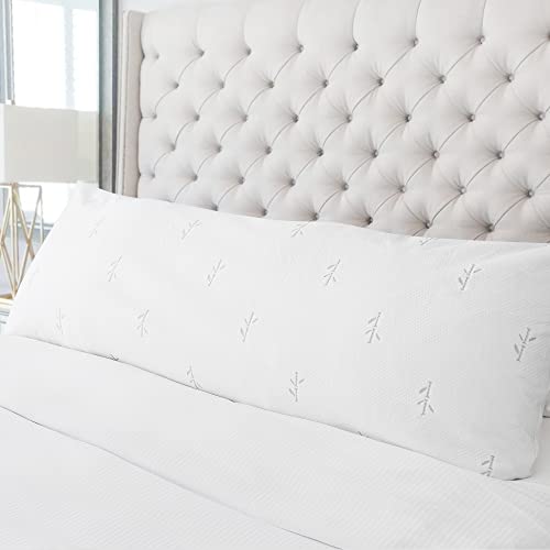 Feelathome 65% Polyester And 35% Rayon Derived From Bamboo Cooling Pillow Cover Waterproof - 20 X 54 Inches (Body Pillow) - Very