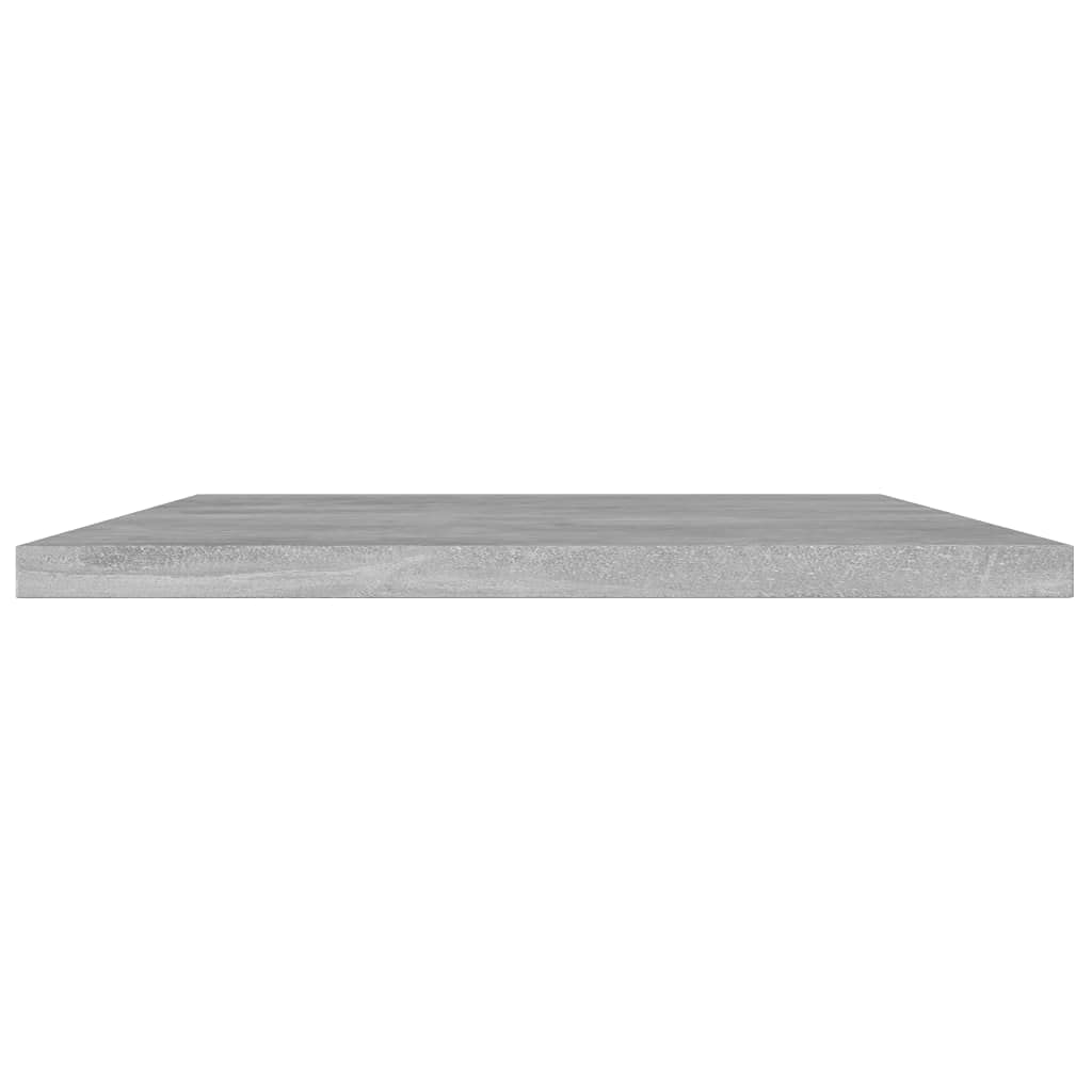 vidaXL Engineered Wood Bookshelf Boards in Concrete Gray, Perfect for Home & Office Storage, Easy-to-Clean, Set of 4