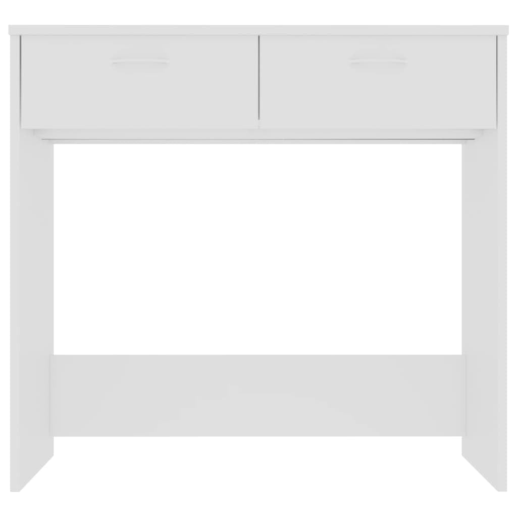 vidaXL Desk Durable Sturdy Sleek Home Office Study Work Writing Computer Table Work Station White 31.5&quot; Chipboard