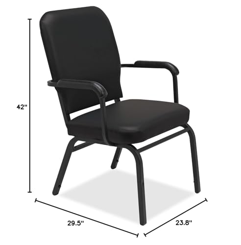 Lorell LLR59600 - Fixed Arms Vinyl Oversized Stack Chairs