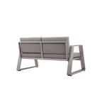 Pangea Home Air 33x57 Two Seater Modern Aluminum Sofa in Gray Finish
