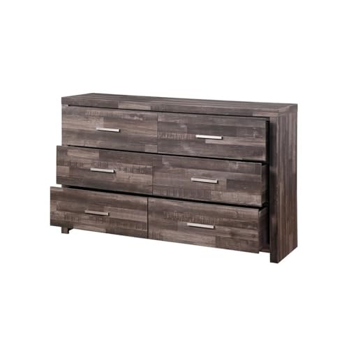 Acme Juniper Modern Composite Wood 6-Drawer Bedroom Dresser in Dark Cherry