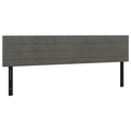 vidaXL LED Headboard, Upholstered Headboard for Bed Home, Bed Headboard with LED Light, Bedroom Furniture, Dark Gray 63"x2"x30.7"/34.6" Velvet