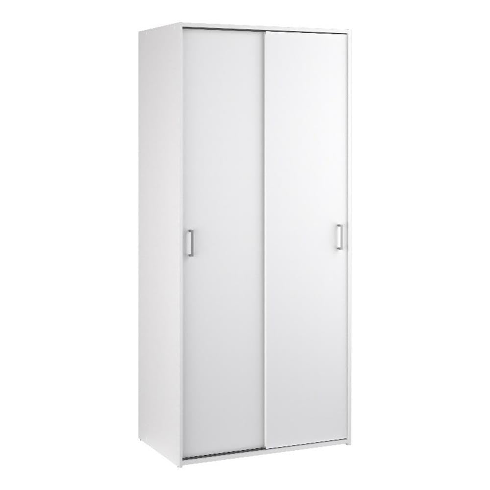 Space Wardrobe with 2 Sliding Doors, White