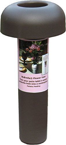 Nobrella Flower Vase Patio Table Umbrella Hole Insert, Bronze