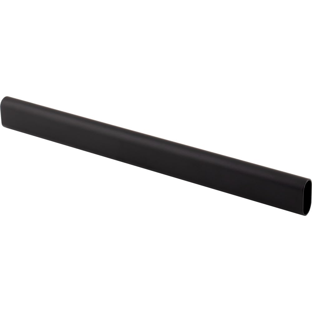 10 Matte Black 19/32x13/16x92 Oval Steel Closet Rods