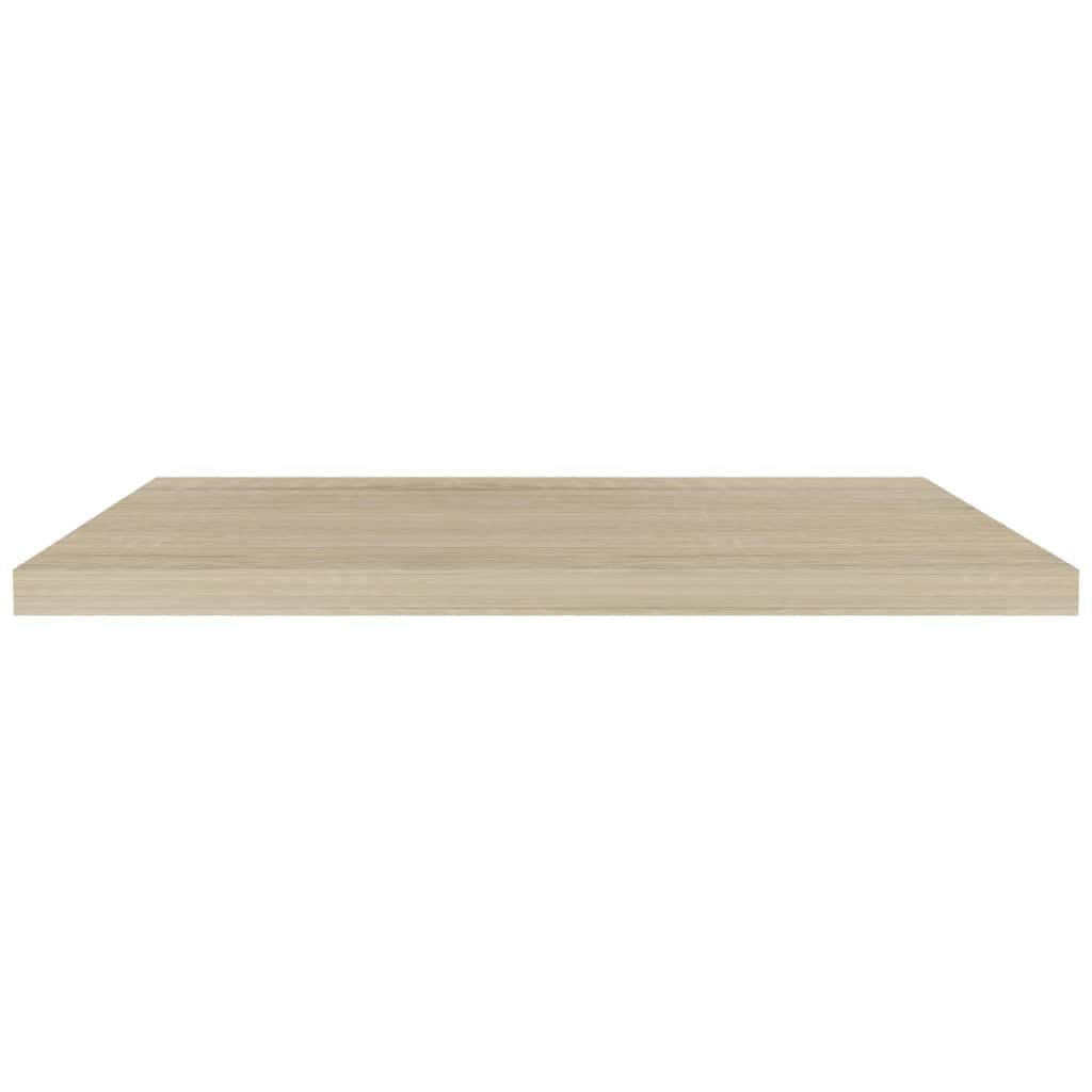 vidaXL Floating Wall Shelves 2 pcs, Honeycomb MDF and Metal Frame, Oak Finish, 35.4"x9.3"x1.5", Easy to Install, Modern Design for Home Decor