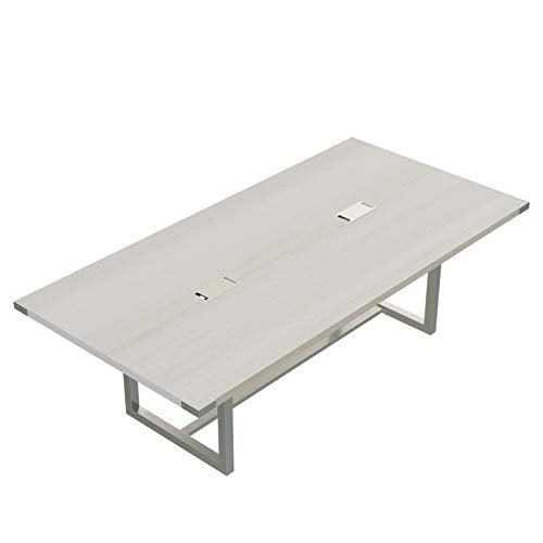Safco Mirella Conference Table Sitting Height - 8' White Ash