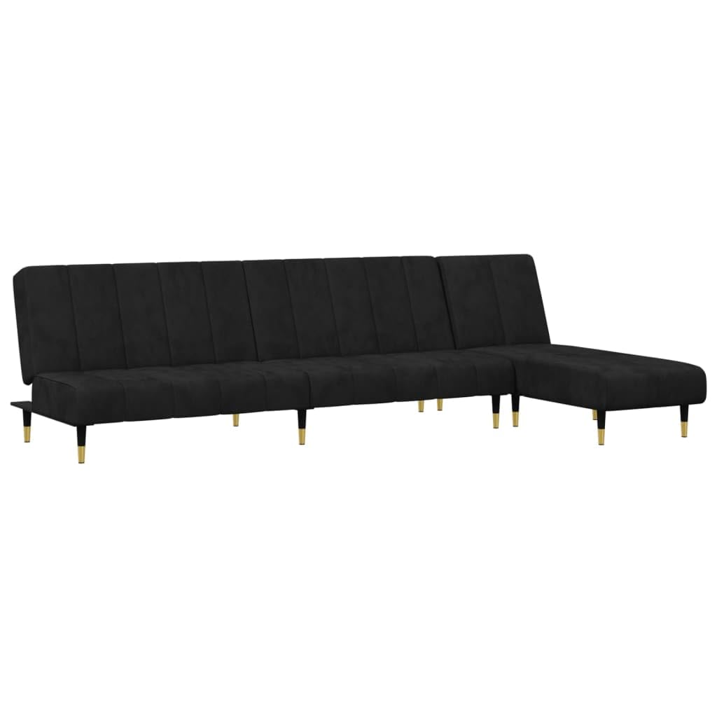 vidaXL Sofa Set 2 pcs Black Velvet, 3216298