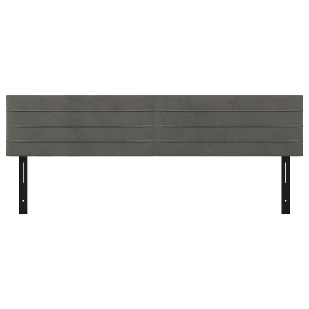 vidaXL Headboards 2 pcs Dark Gray 39.4x2x30.7/34.6 Velvet