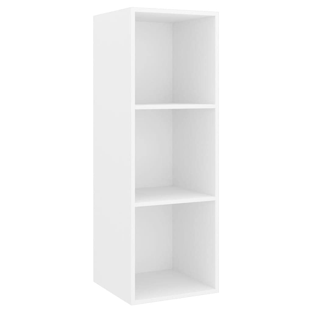 NusGear Wall-Mounted TV Cabinet White 14.6&quot;x14.6&quot;x42.1&quot; Chipboard