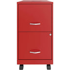 Lorell Lys Soho File/File Mobile File Cabinet, Red