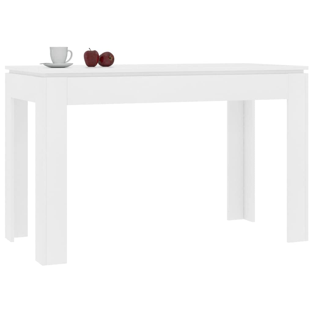 vidaXL Dining Table Sleek Modern Minimalist Home Kitchen Restaurant Dinner Table White 47.2&quot; Chipboard