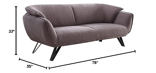Acme Dalya Upholstered Wooden Frame Sofa in Gray