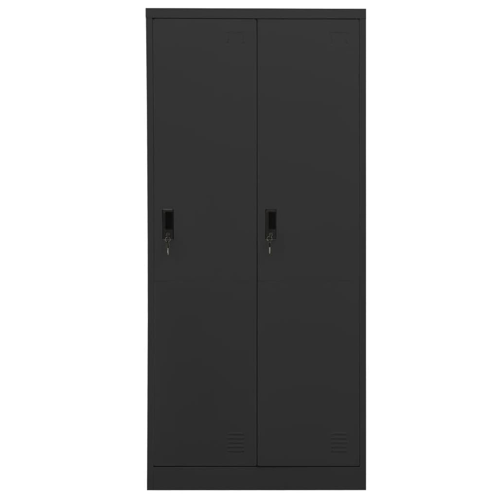 vidaXL Wardrobe Anthracite 31.5&quot;x19.7&quot;x70.9&quot; Steel
