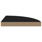 vidaXL Floating Corner Shelves 4 pcs Black 13.8"x13.8"x1.5" MDF