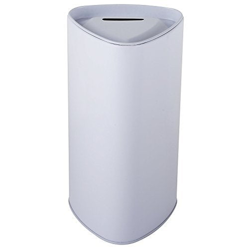 Tall High Metal Tin Charity Donation Box Tip Container Coin Collection Box Ticket Box Triangle Shaped 10' H X 3' Diameter With