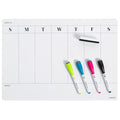U Brands Magnetic Vinyl Weekly Dry Erase Calendar, Office Supplies, With Eraser And Markers, 12    X 17