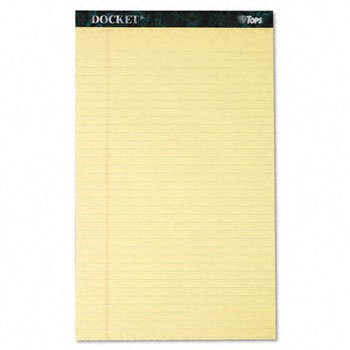 Tops 63580 Docket Legal Pad44; Legal Rule44; Canary44; Rigid Back44; 50 Sh Per Pd44; 12 Pd Per Pk