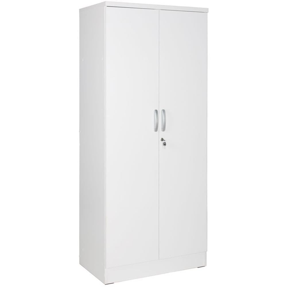 Better Home Products Harmony Wood Two Door Armoire Wardrobe Cabinet in White