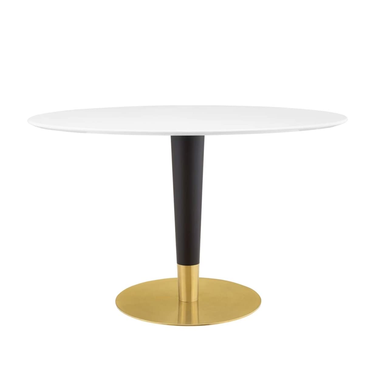 Modway EEI-5141-GLD-WHI Zinque 48&quot; Oval Dining Table, Gold White