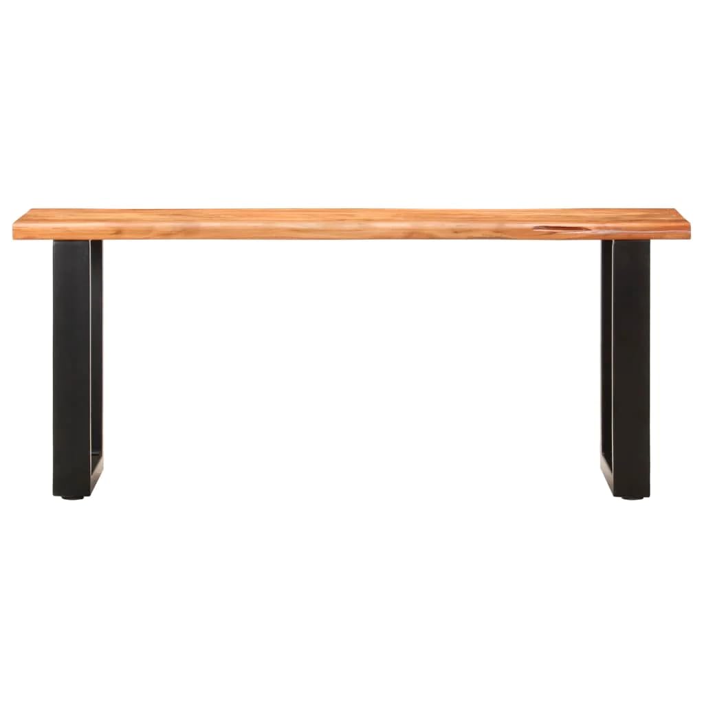 Bussandri Live Edge Bench 110 cm Solid Acacia Wood and Steel
