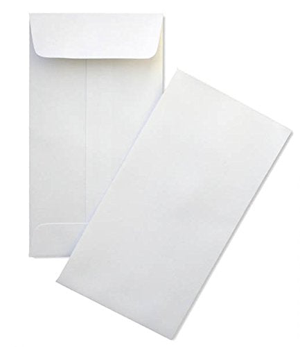 500 Minas Envelope #3 White Coin & Small Parts Envelopes, 2 1/2 X 4 1/4', 24Lb. White, Gum Flap, 500/Box