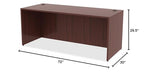 Lorell 69535 Essentials Desk, Mahogany Laminate