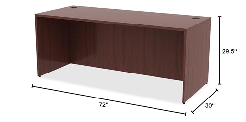 Lorell 69535 Essentials Desk, Mahogany Laminate