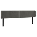 Vidaxl Velvet Headboard With Ears, 79.9"X9.1"X30.7"/34.6", Dark Gray - Solid Larch Wood Structure, Foamed Filled For Comfort, Easy Assembly, Elegant Design